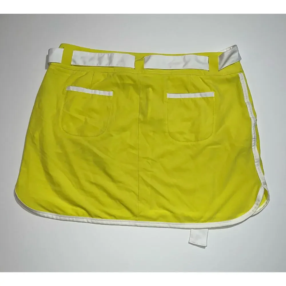 Nike golf tour performance dri-fit women’s yellow & white skirt